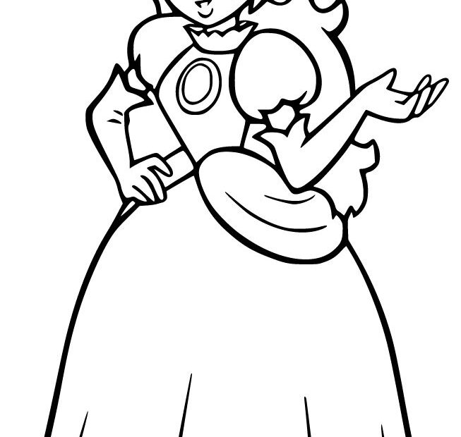 Princess Peach Coloring Pages Free Printable