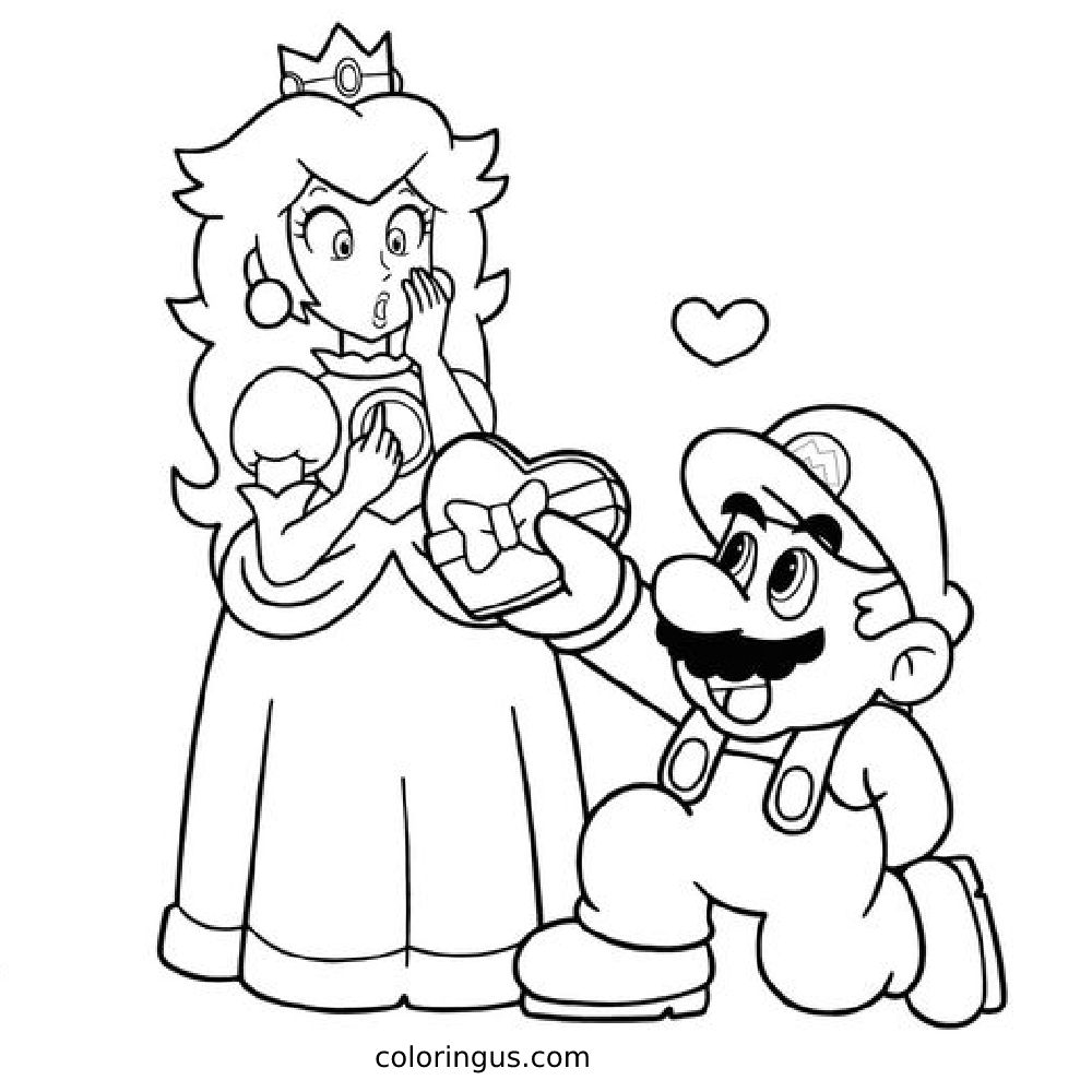Princess Peach Coloring Pages Free Printable PDF Princess Peach Coloring Pages Free Printable PDF