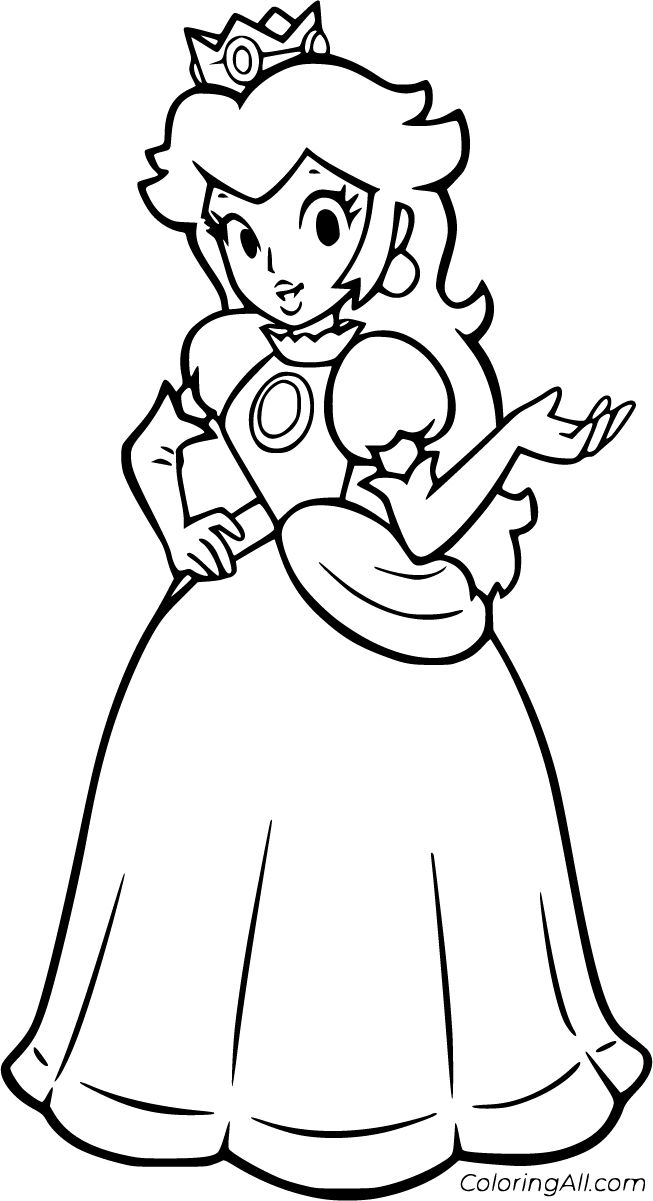 Princess Peach Coloring Pages Free Printable Princess Peach Coloring Pages Free Printable
