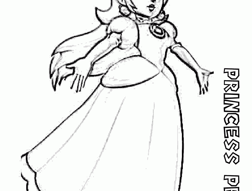 Princess Peach Coloring Pages Printable Coloring Home