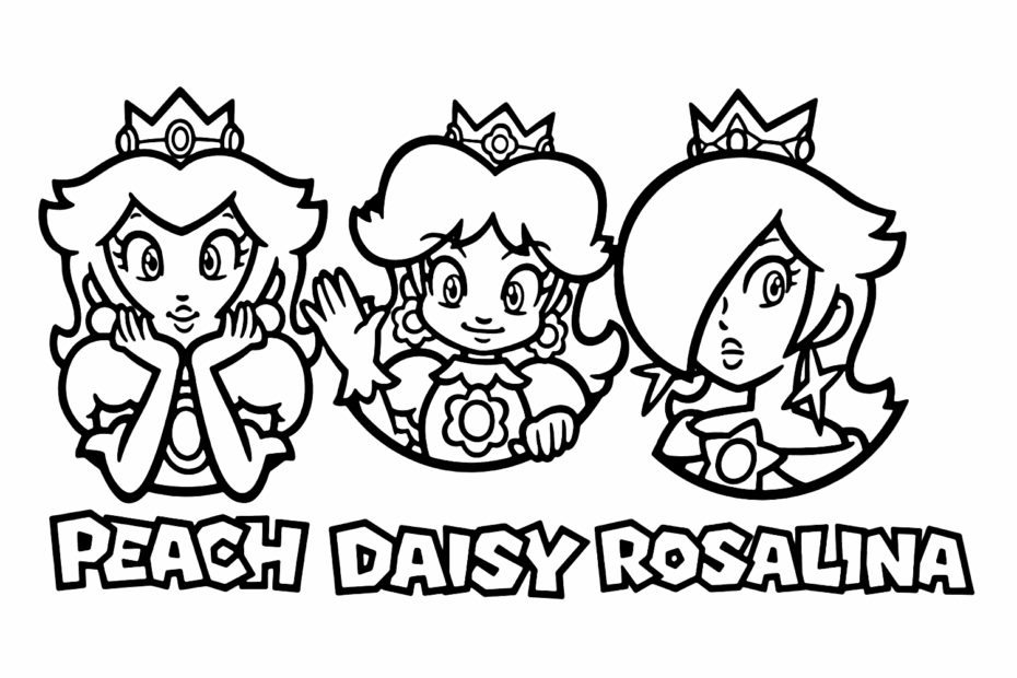 Princess Peach Coloring Sheet Free Printable Free Coloring Sheet
