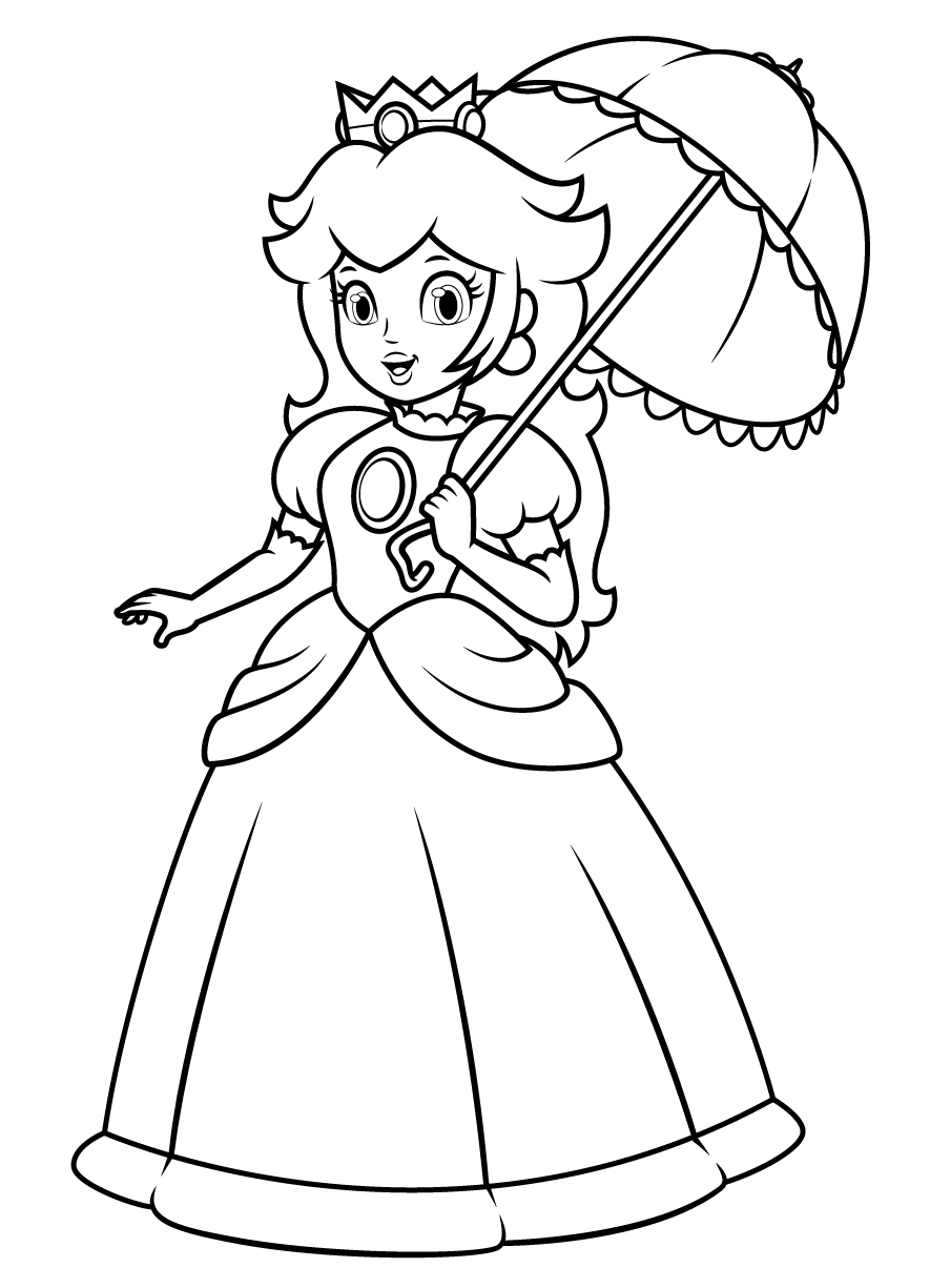 Princess Peach For Coloring Princess Peach For Coloring