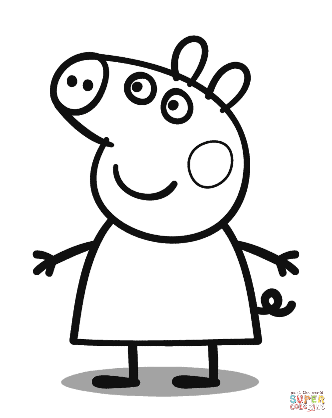 Peppa Pig coloring sheet printable