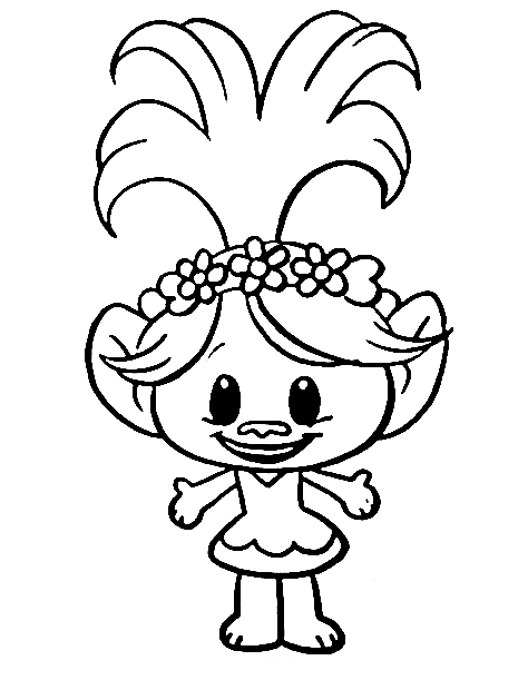 Princess Poppy Trolls Coloring Page Free Printable Coloring Pages