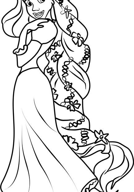 Princess Rapunzel Coloring Page Rapunzel Coloring Pages 58 OFF