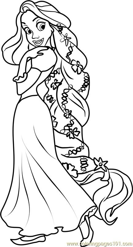 Princess Rapunzel Coloring Page Rapunzel Coloring Pages 58 OFF