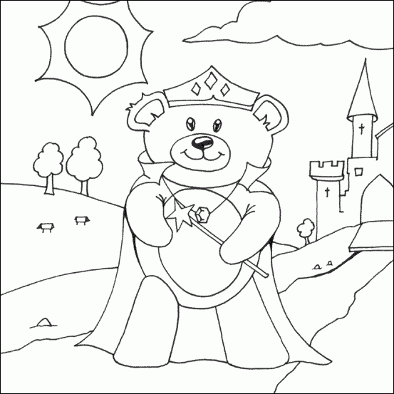 Princess Teddy Bear Colouring Princess Teddy Bear Colouring