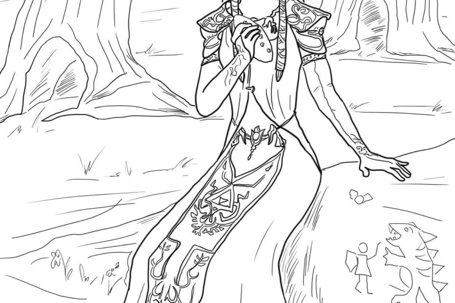 Princess Zelda Coloring Pages Printable