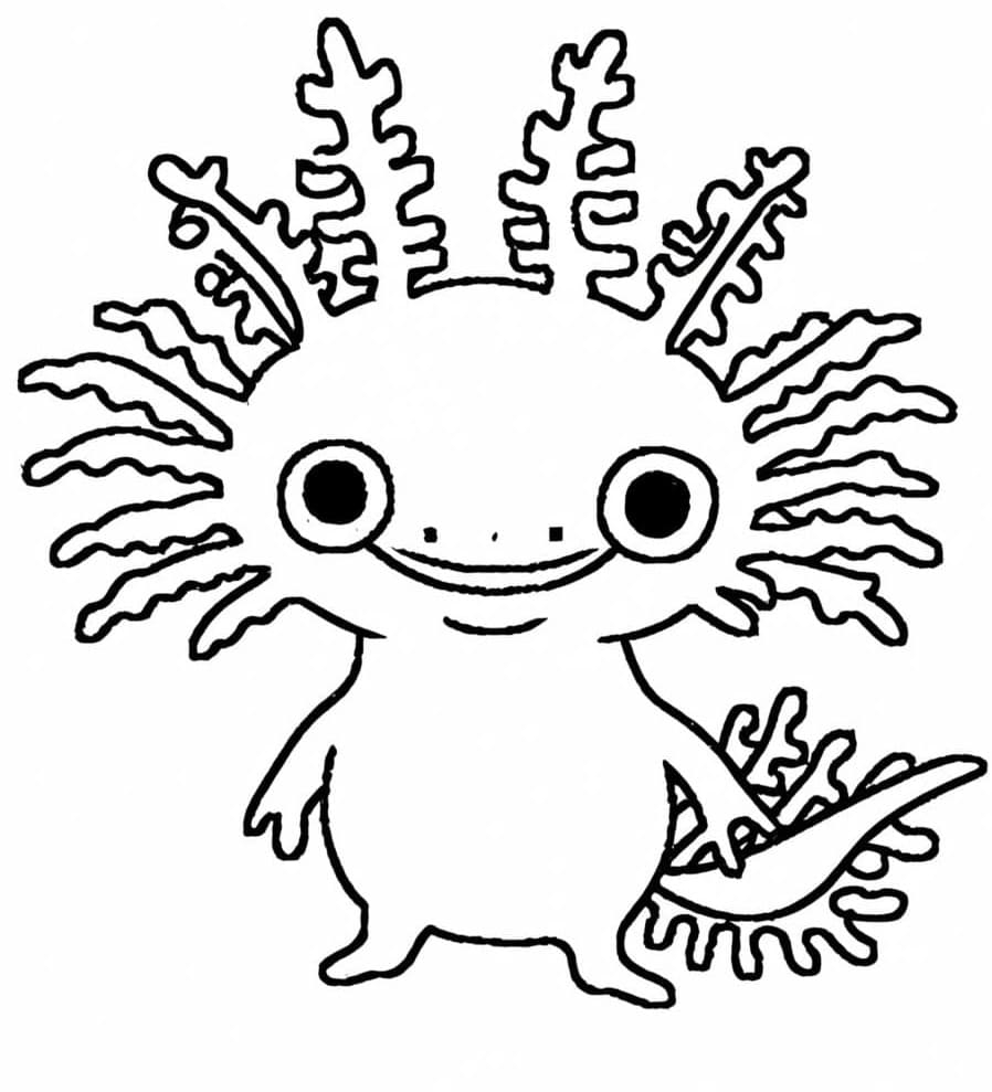 free axolotl coloring page printable