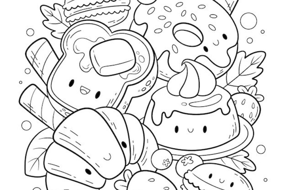 Printable Adorable Cute Food Coloring Pages Free Printable Coloring