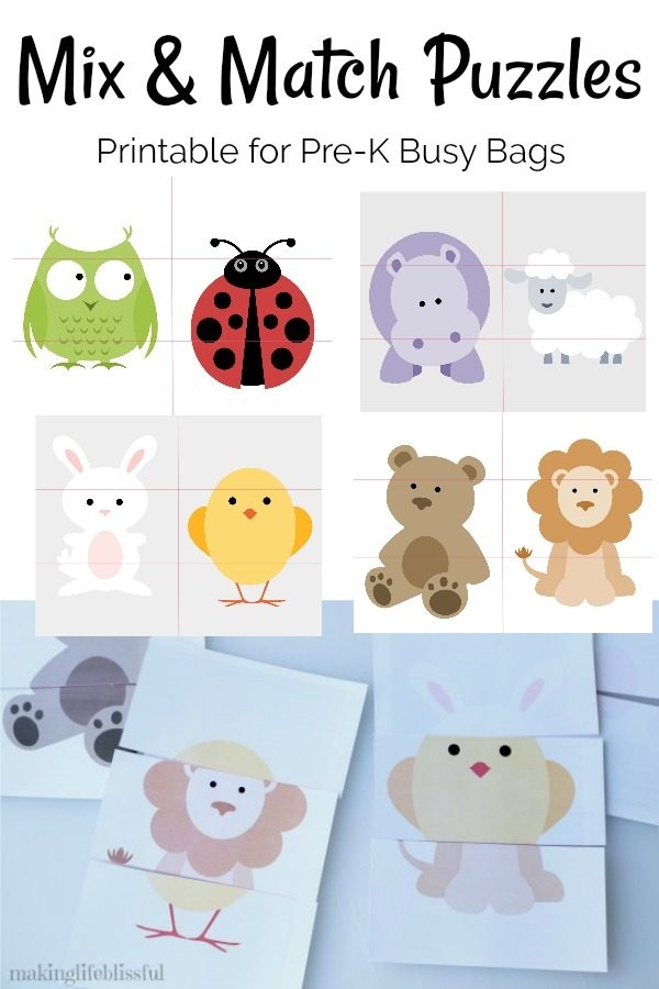 Printable Animal Kids Puzzles