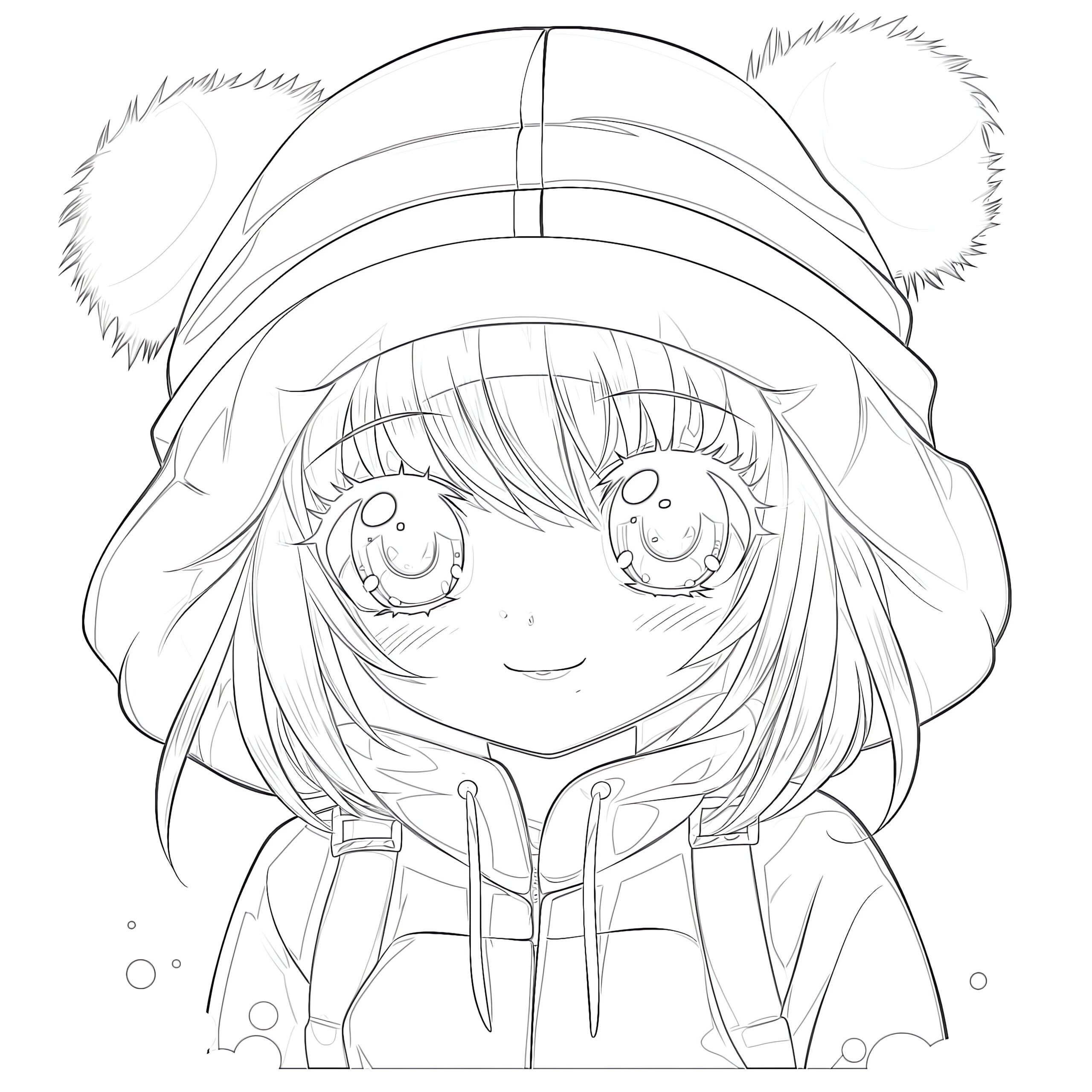 Printable Anime Coloring Page