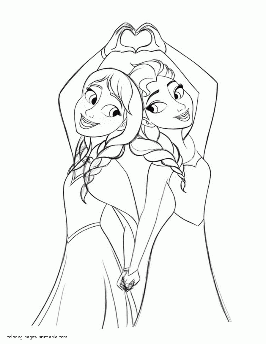 anna and Elsa free printable