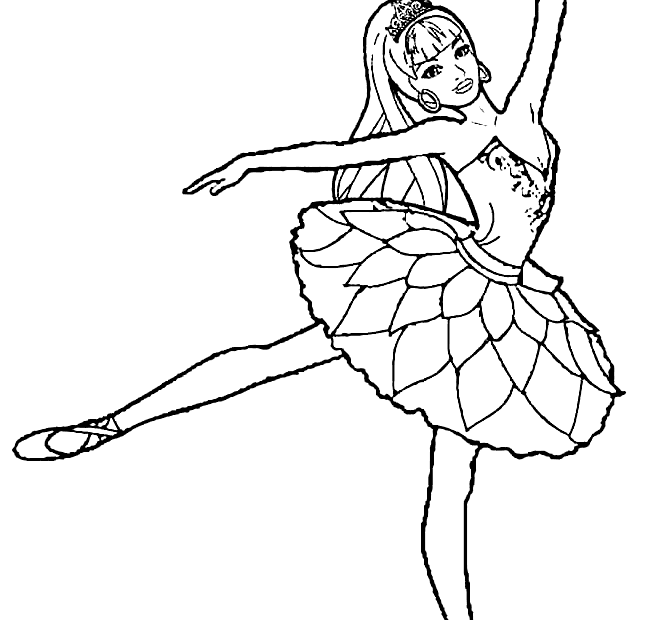 Printable Ballerina Coloring Page Free Printable Coloring Pages