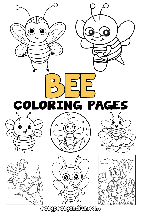 Printable Bee Coloring Pages 30 Cute Sheets Easy Peasy And Fun Printable Bee Coloring Pages 30 Cute Sheets Easy Peasy And Fun
