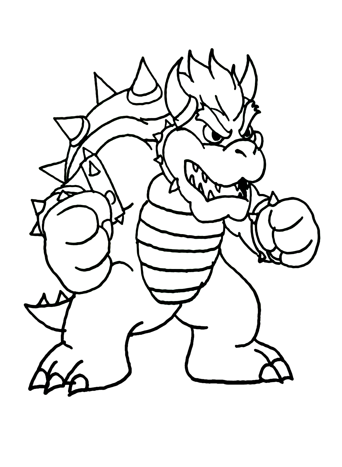 free printable bowser coloring pages free printable bowser coloring pages