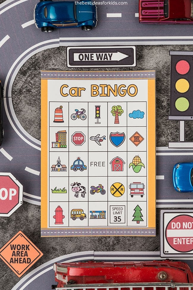 Printable Car Color Bingo Printable Car Color Bingo
