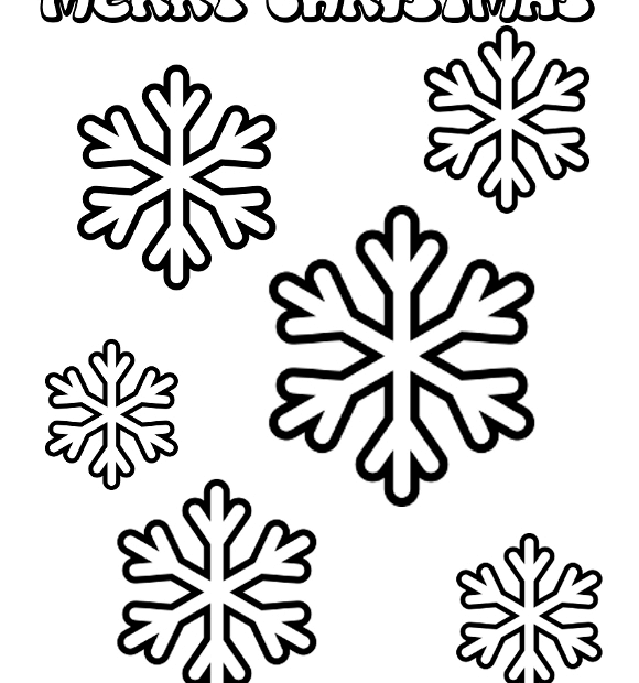 Printable Christmas Snow Flakes Coloring Page