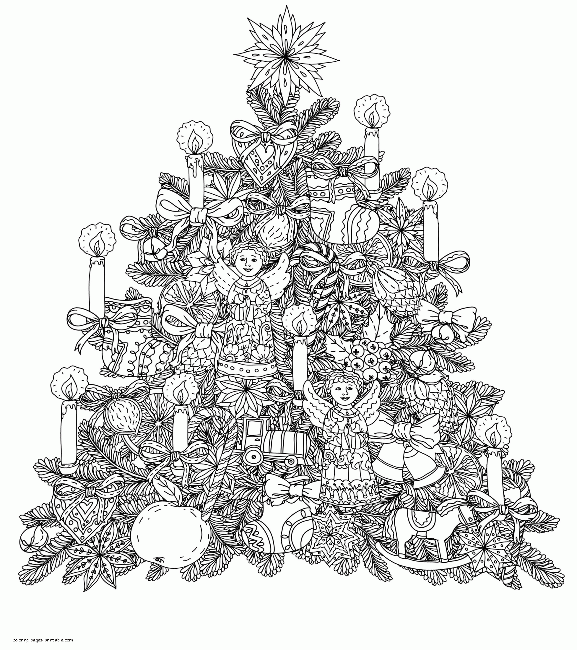 Printable Christmas Tree Coloring Pages For Adults COLORING PAGES Printable Christmas Tree Coloring Pages For Adults COLORING PAGES
