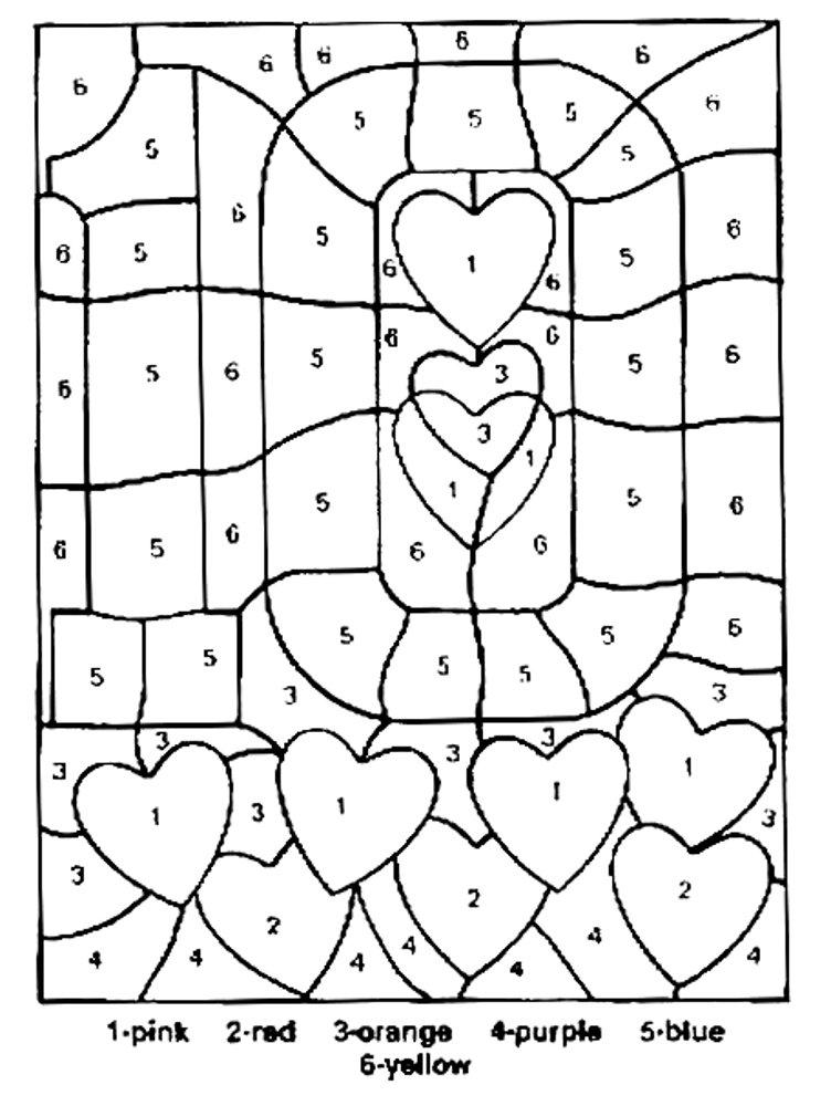 Printable Color By Number Coloring Pages