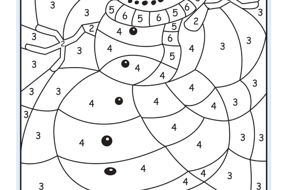 Printable Color By Number For Kindergarten