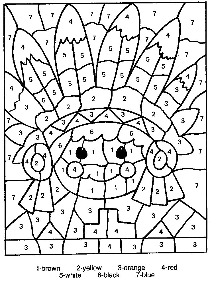 Printable Color By Number Pages For Kids