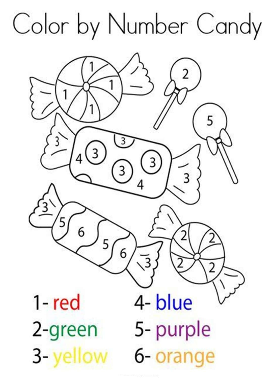 free printable color by number worksheets