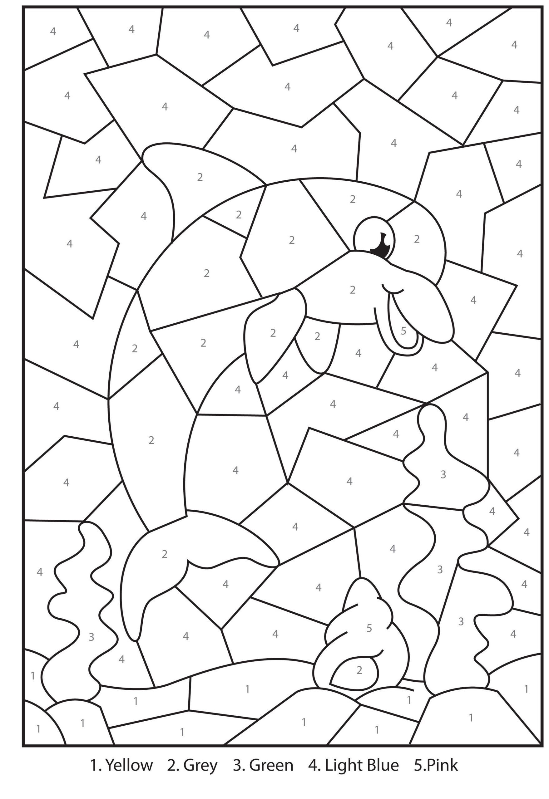Printable Color Sheets Color By Number