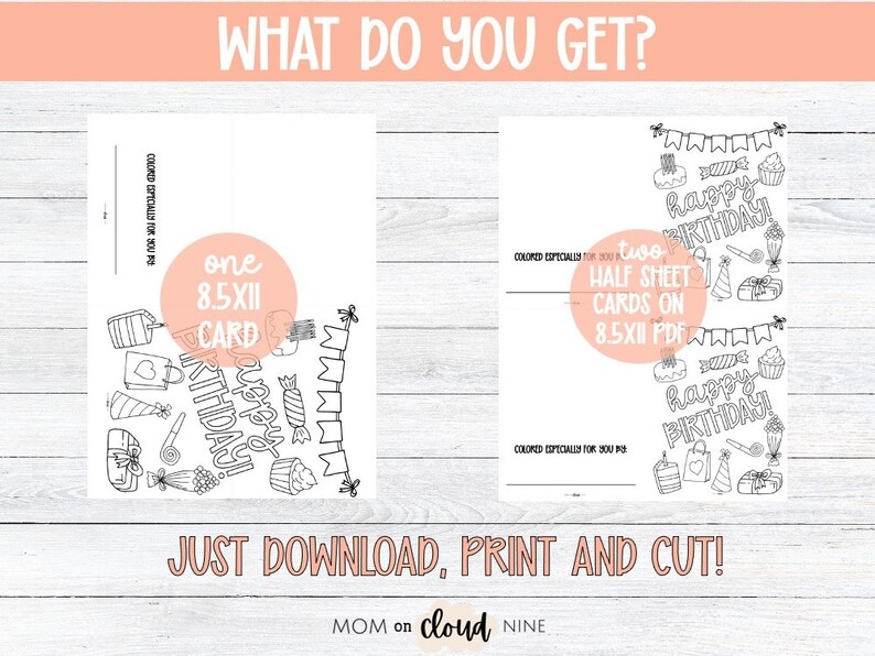 Printable Colorable Birthday Card Coloring Birthday Card Printable Printable Colorable Birthday Card Coloring Birthday Card Printable