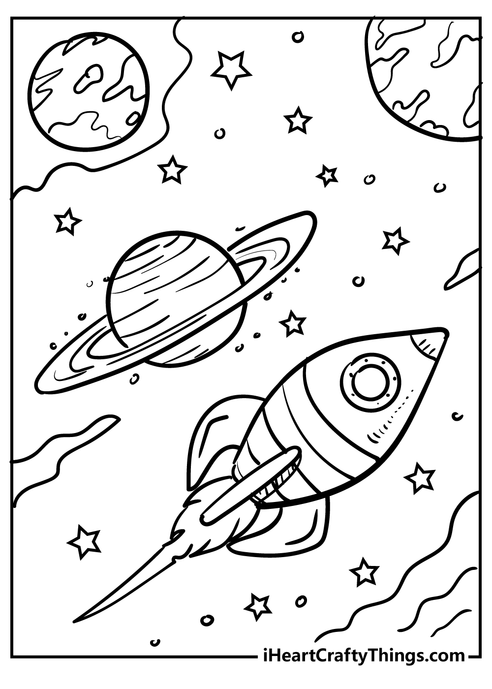 Printable Coloring Outer Space Coloring Pages