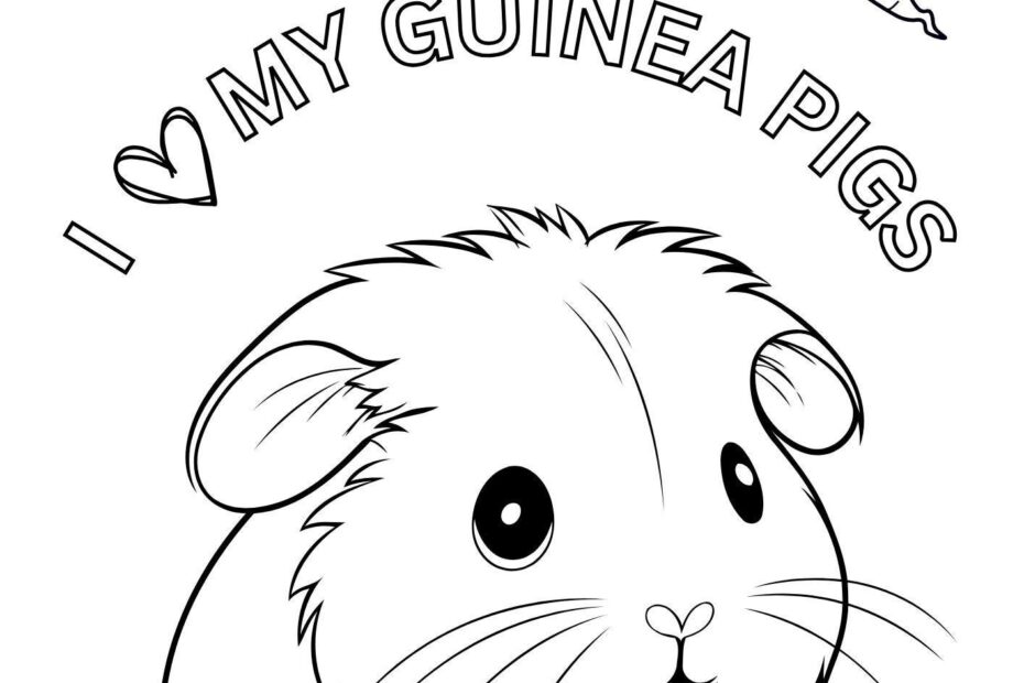 Printable Coloring Page Guinea Pigs Download Print Etsy UK In 2024