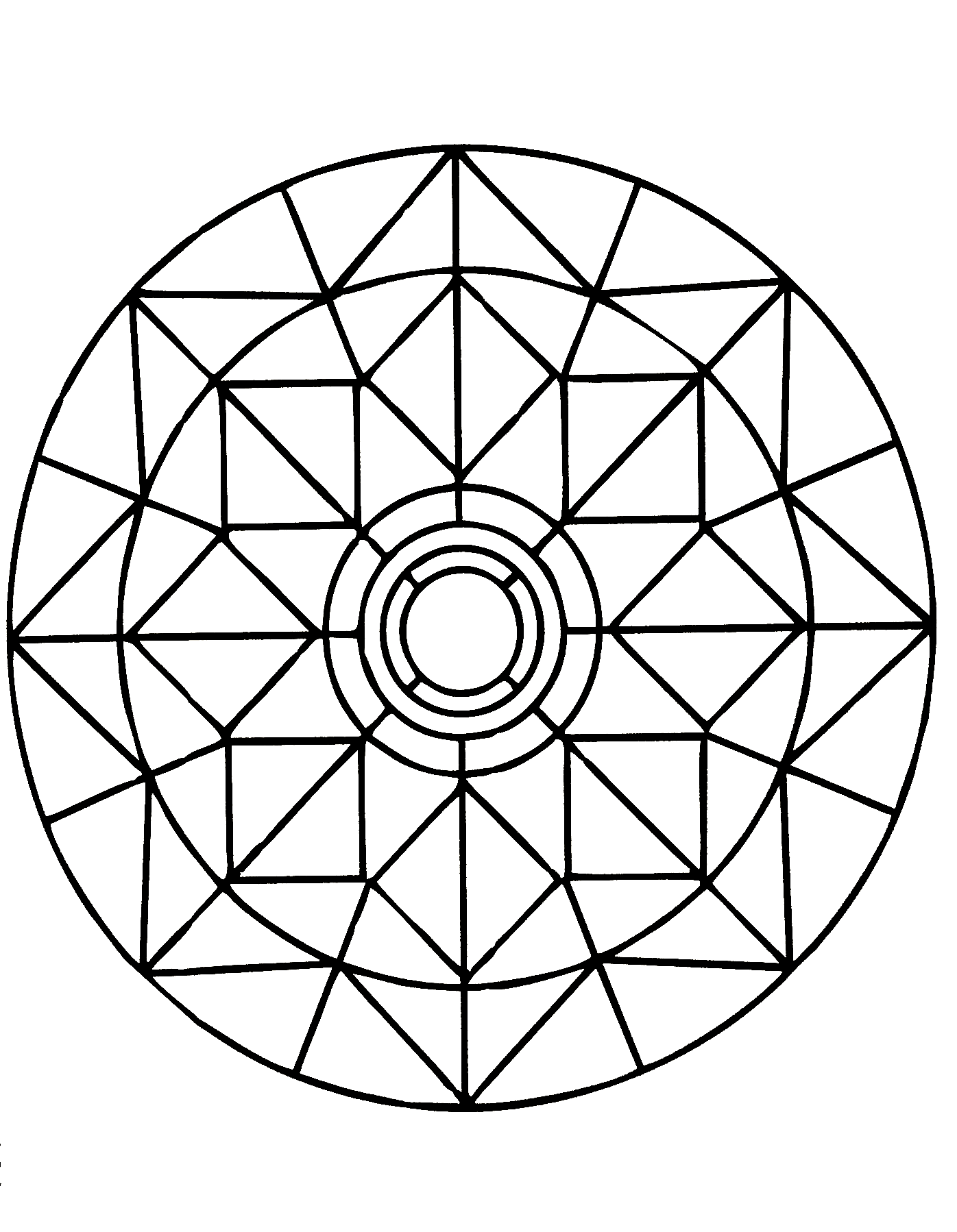 Printable Coloring Page Mandala Mandalas Mandalas