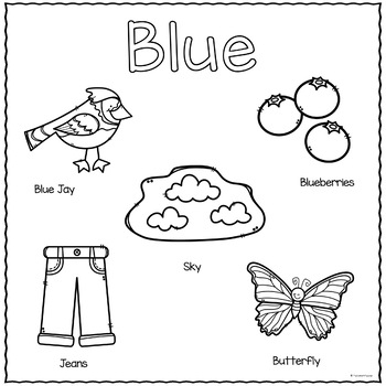 Printable Coloring Page Of The Color Blue