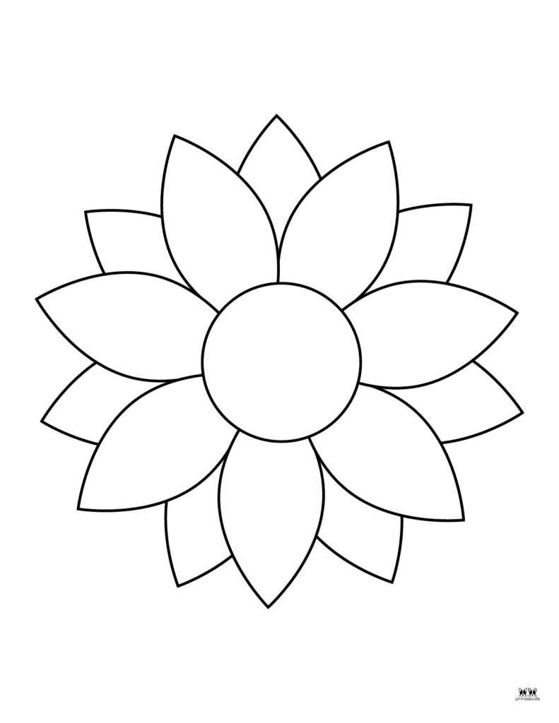 printable flowers coloring page