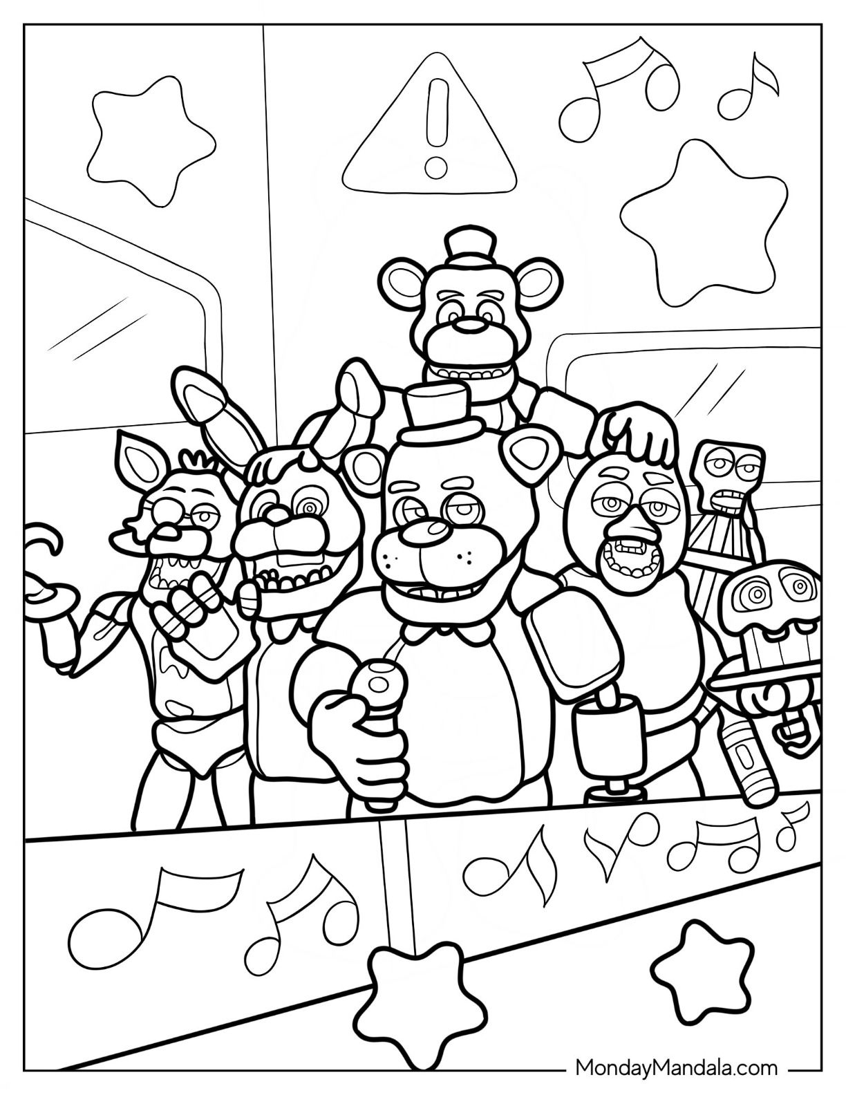 five nights at Freddy's printable coloring five nights at Freddy's printable coloring