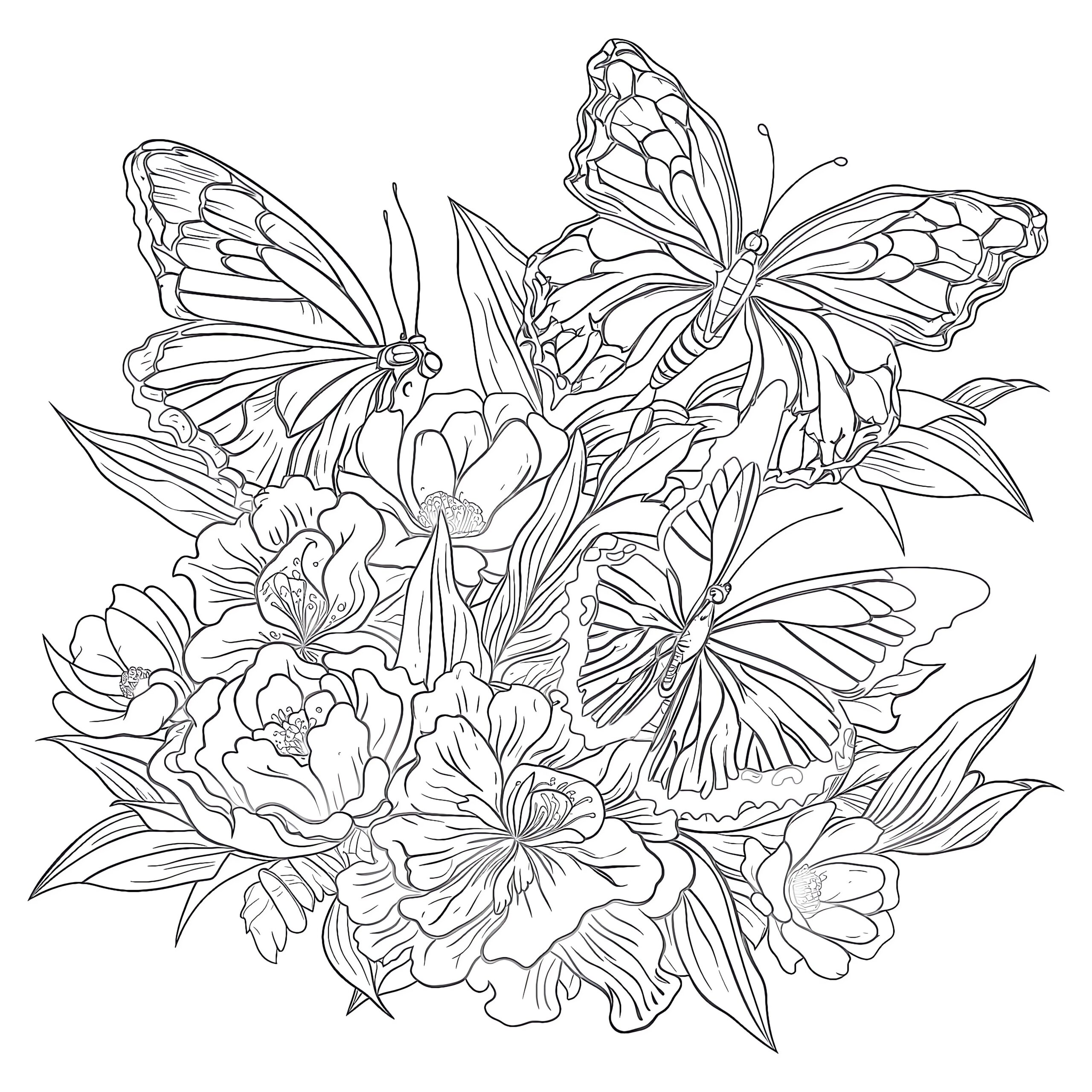 printable coloring pages flowers designs