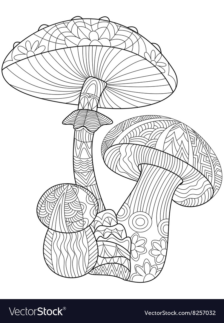 Printable Coloring Pages For Adults Mushroom Printable Coloring Pages For Adults Mushroom