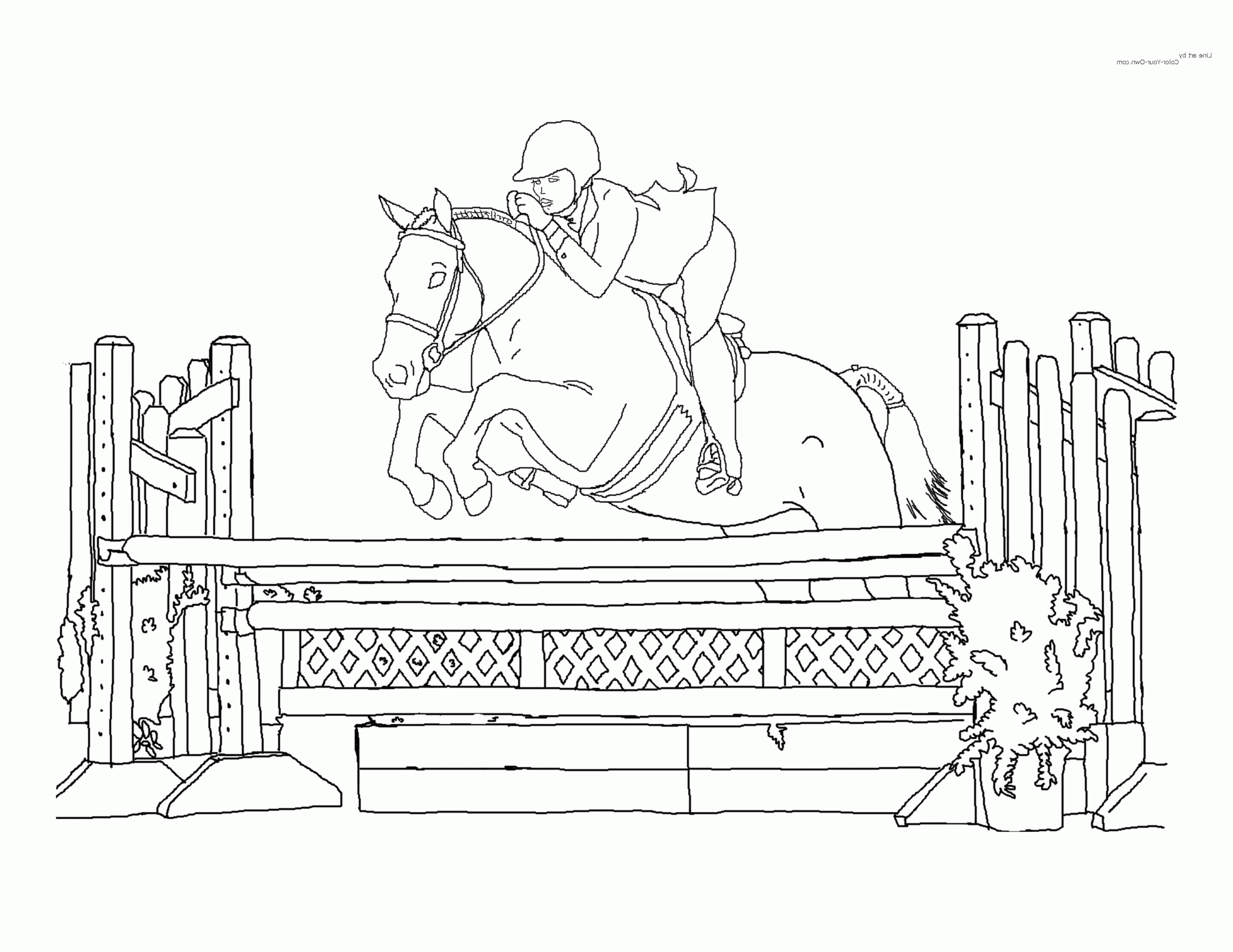 Printable Coloring Pages Horse Show Coloring Home