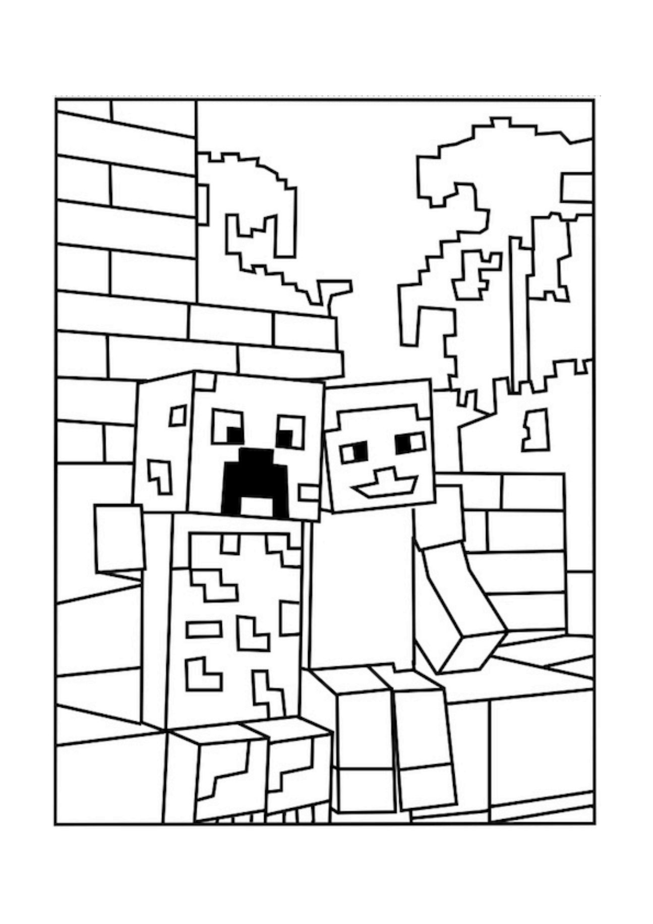 Printable Coloring Pages Minecraft Coloring Home