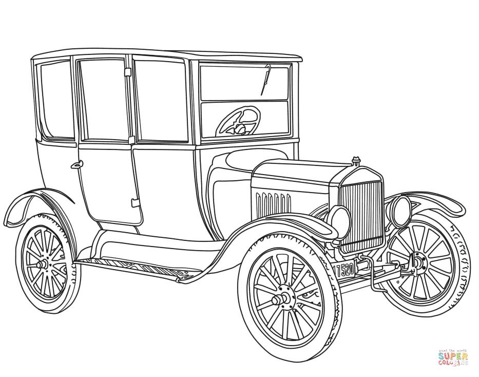 Printable Coloring Pages Old School Cars Coloring Home