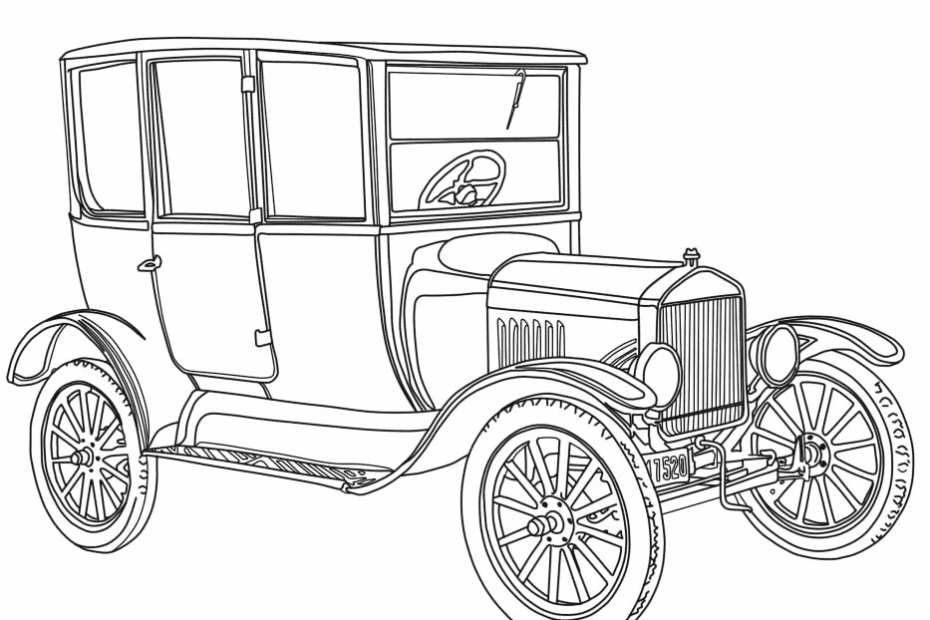 Printable Coloring Pages Old School Cars Coloring Home