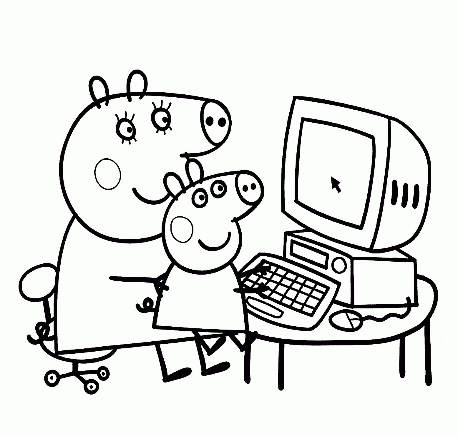 Printable Coloring Pages Peppa Pig Coloring Home