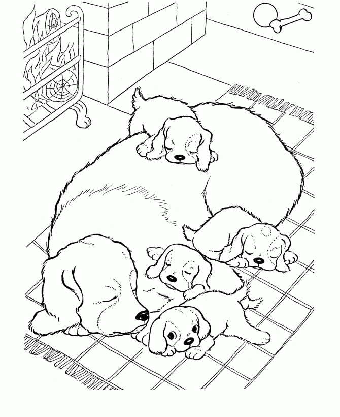 Printable Coloring Pages Puppies Coloring Home