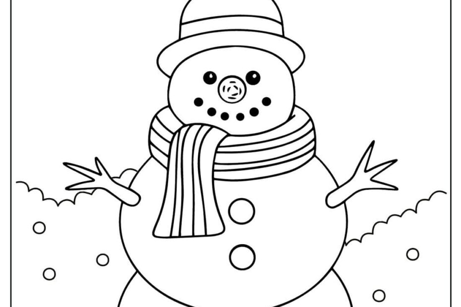 Printable Coloring Pages Snowman Free Printable Coloring Pages