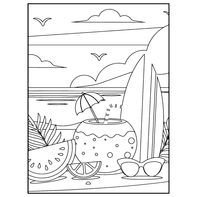 Printable Coloring Pages Summer Beach Infoupdate Printable Coloring Pages Summer Beach Infoupdate