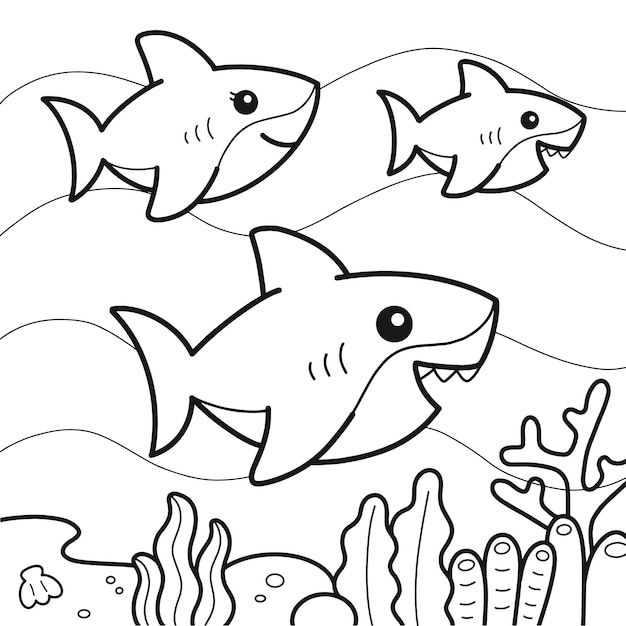 Printable Coloring Sheet Baby Shark Free Coloring Sheet Printables 
