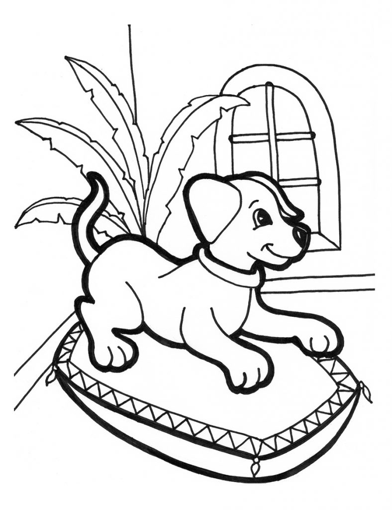 free printable puppies to color