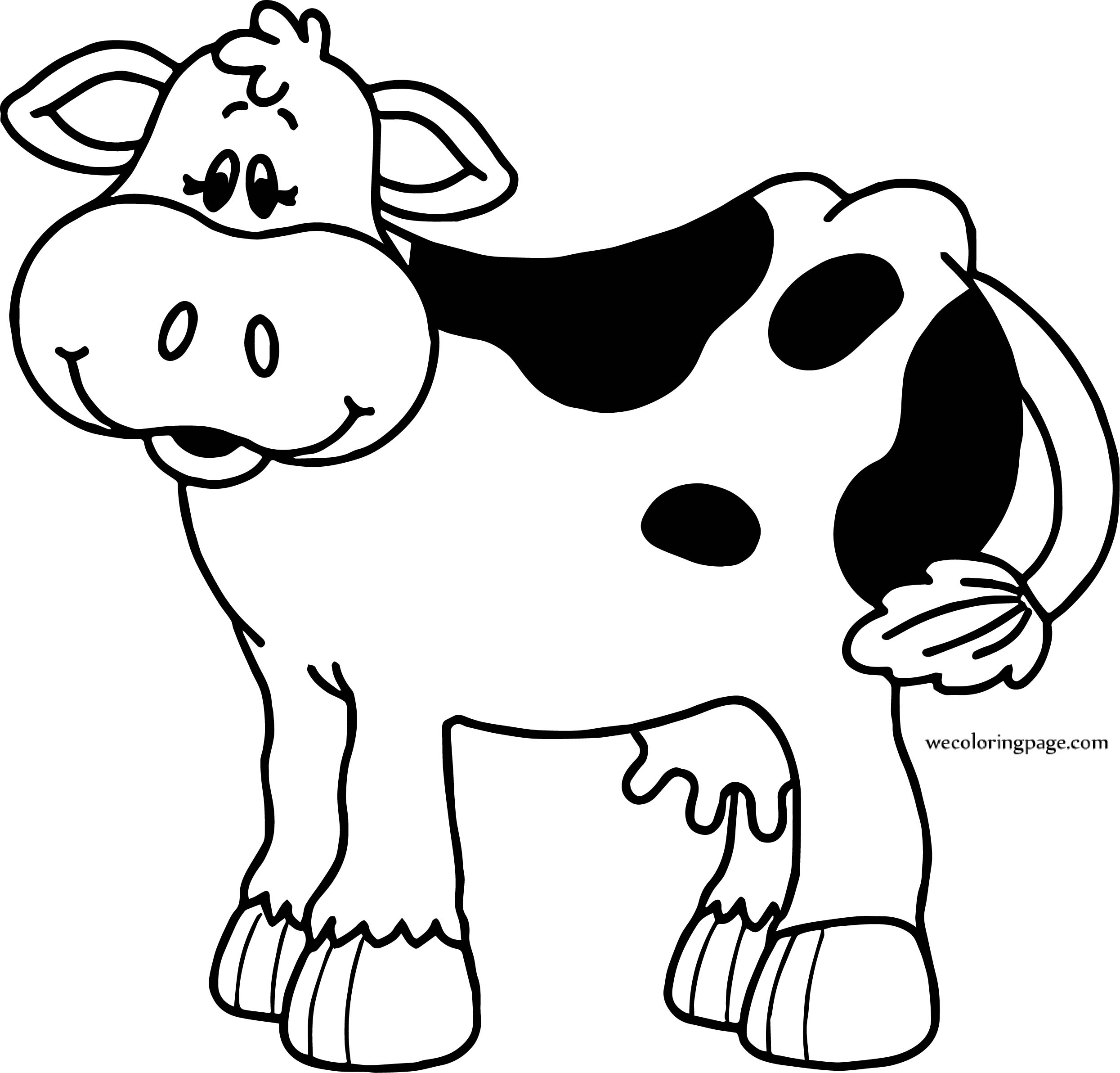 cow coloring sheet printable