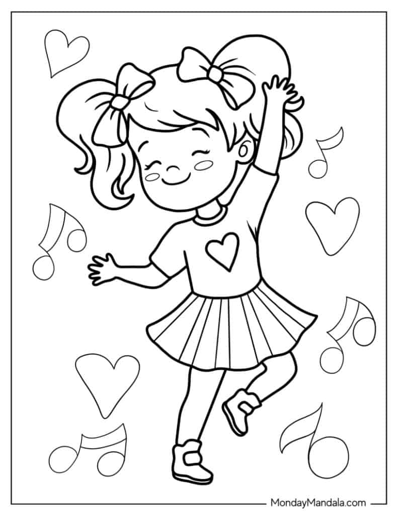 Printable Dancing Coloring Pages 2025 Printable Dancing Coloring Pages 2025
