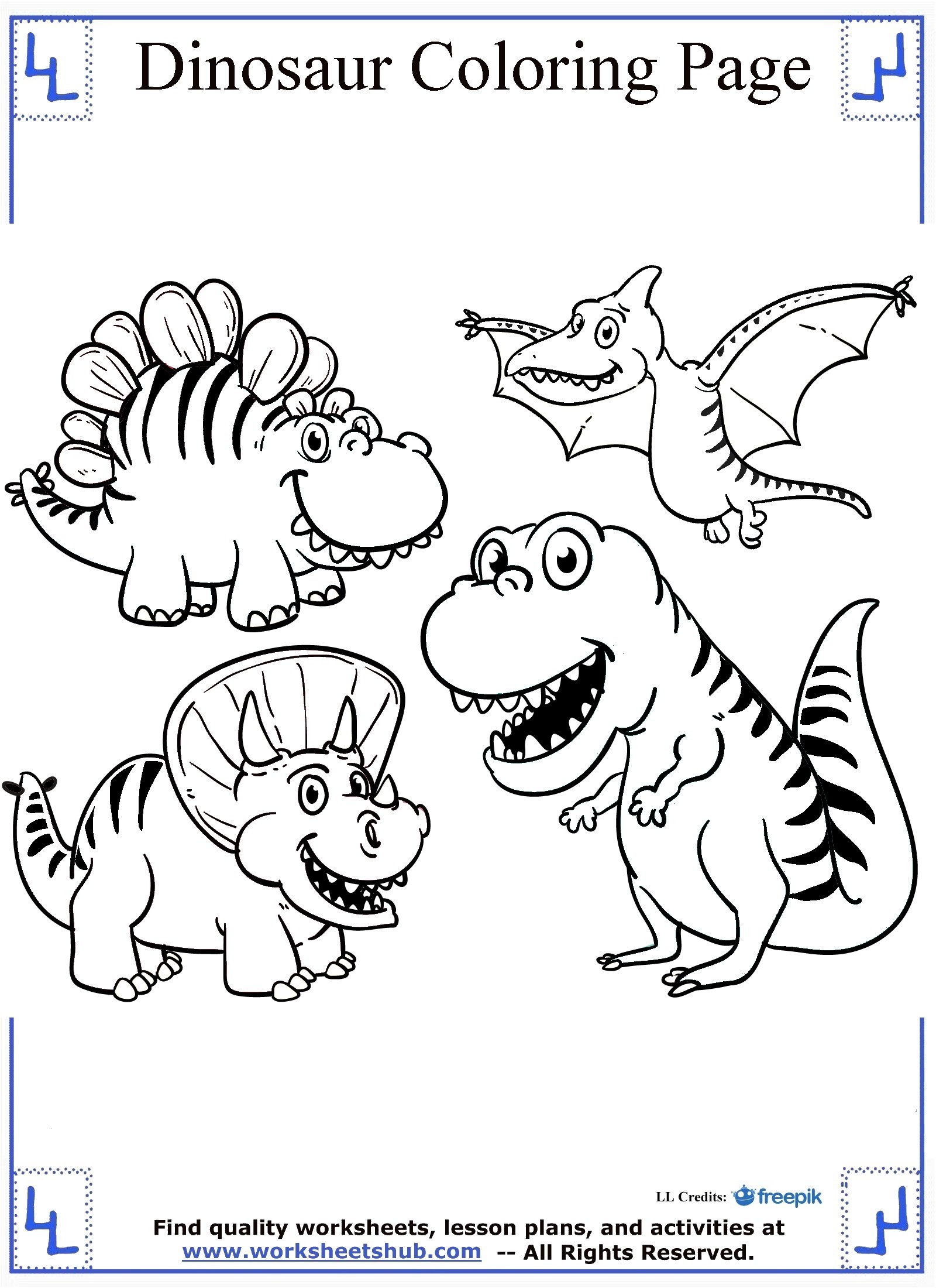 free printable dinosaur coloring page